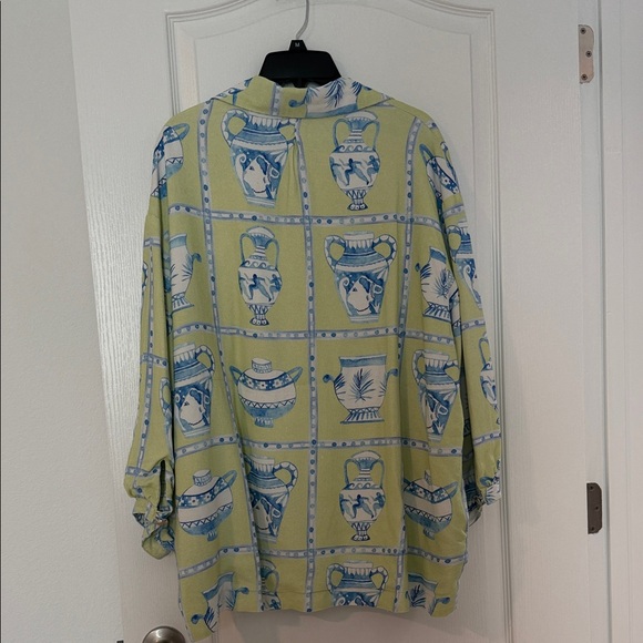 Anpō Blue and Green Patterned women’s Jacket - Picture 6 of 8